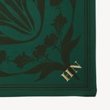 Lancashire Rose Silk Scarf Emerald Pure Silk