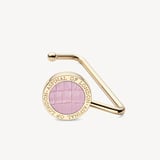 Aspinal Handbag Hook Deep Shine Powder Lilac Small Croc