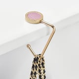 Aspinal Handbag Hook Deep Shine Powder Lilac Small Croc