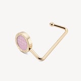 Aspinal Handbag Hook Deep Shine Powder Lilac Small Croc