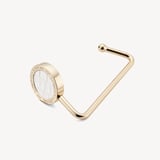 Aspinal Handbag Hook Deep Shine Chalk White Small Croc