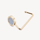 Aspinal Handbag Hook Deep Shine Sky Blue Small Croc