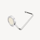 Aspinal Handbag Hook Deep Shine Ivory Small Croc