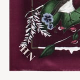 Woodland Silk Scarf Burgundy Pure Silk