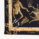 Savannah Silk Scarf Black & Gold Pure Silk