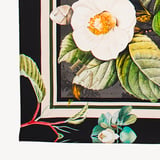 Secret Forest Silk Scarf Black Pure Silk