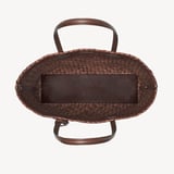 Large Island Tote Chocolate Woven Leather