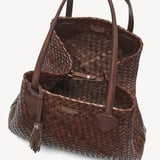 Large Island Tote Chocolate Woven Leather