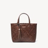 Small Island Tote Chocolate Woven Leather