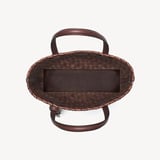 Small Island Tote Chocolate Woven Leather