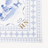 Toile De Jouy Silk Scarf Sky Blue Toile De Jouy 