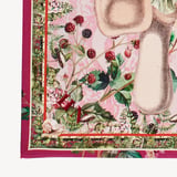 Enchanted Garden Silk Scarf Pale Pink Pure Silk