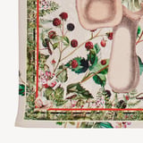 Enchanted Garden Silk Scarf Ivory Pure Silk