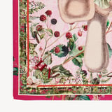Enchanted Garden Silk Scarf Pink Pure Silk