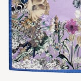 Ombre 'A' Floral Silk Scarf English Lavender Pure Silk