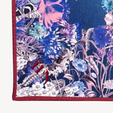 Ombre 'A' Floral Silk Scarf Midnight Blue Pure Silk