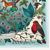 Robin Silk Scarf Teal Pure Silk