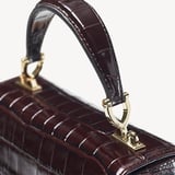 Midi Mayfair® Deep Shine Dark Amazon Brown Croc