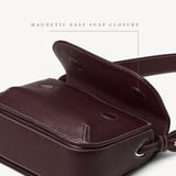 Ella Crossbody Wine Milled Pebble