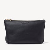 Hudson Large Pouch Black Milled Pebble