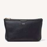 Hudson Large Pouch Black Milled Pebble