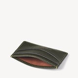 Hudson Slim Credit Card Holder Forest Green Milled Pebble