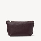 Hudson Small Pouch Wine Milled Pebble