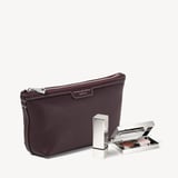 Hudson Small Pouch Wine Milled Pebble