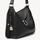 Bella Hobo Black Milled Pebble