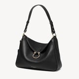 Bella Hobo Black Milled Pebble
