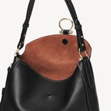 Bella Hobo Black Milled Pebble