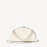 Luna Clutch Ivory Patent Croc