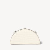 Luna Clutch Ivory Patent Croc