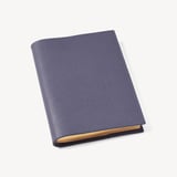 A5 Refillable Luxury Journal Dusky Blue Pebble with Soft Suede Lining