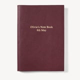 A4 Refillable Luxury Journal Garnet Pebble with Soft Suede Lining