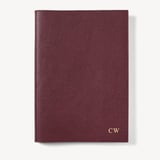A4 Refillable Luxury Journal Garnet Pebble with Soft Suede Lining