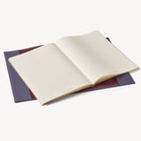 A4 Refillable Luxury Journal Dusky Blue Pebble with Soft Suede Lining