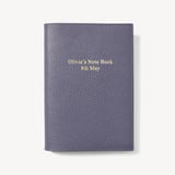 A5 Refillable Luxury Journal Dusky Blue Pebble with Soft Suede Lining