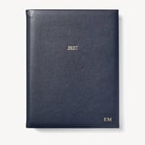 2027 A4 Day to Page Diary Navy Pebble