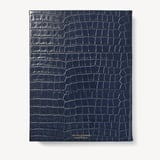 2027 A4 Day to Page Diary Deep Shine Navy Small Croc
