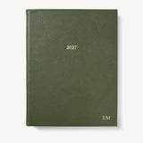 2027 A4 Day to Page Diary Racing Green Pebble