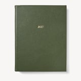 2027 A4 Day to Page Diary Racing Green Pebble