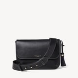 Ella Grande Crossbody Black Milled Pebble