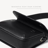 Ella Grande Crossbody Black Milled Pebble
