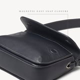 Ella Grande Crossbody Classic Navy Milled Pebble