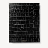 2027 A4 Day to Page Diary Deep Shine Black Croc