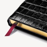 2027 A4 Day to Page Diary Deep Shine Black Croc