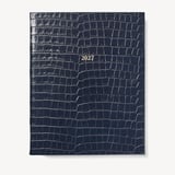 2027 A4 Week to View Diary Deep Shine Navy Small Croc