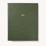 2027 A4 Week to View Diary Racing Green Pebble