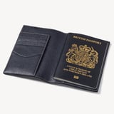 Hudson Passport Cover Classic Navy Milled Pebble